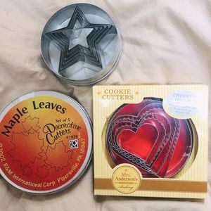 Set of 3 boxes of seasonal cookie cutters. New in original boxes.